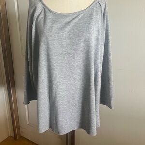Como Vintage Gray Oversized Tunic Blouse